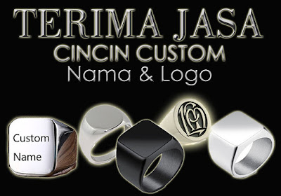 cincin custom murah tulis nama logo gambar