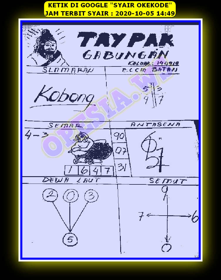 1 New Message Kode Syair Hongkong 5 Oktober 2020 Forum Syair Togel Hongkong Singapura Sydney