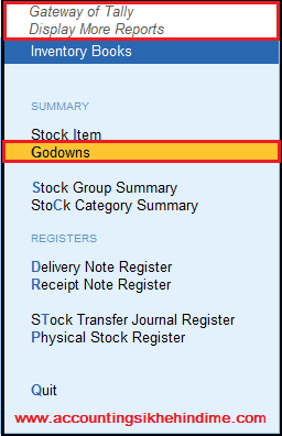 Tally Prime मे Godown कैसे बनाये।