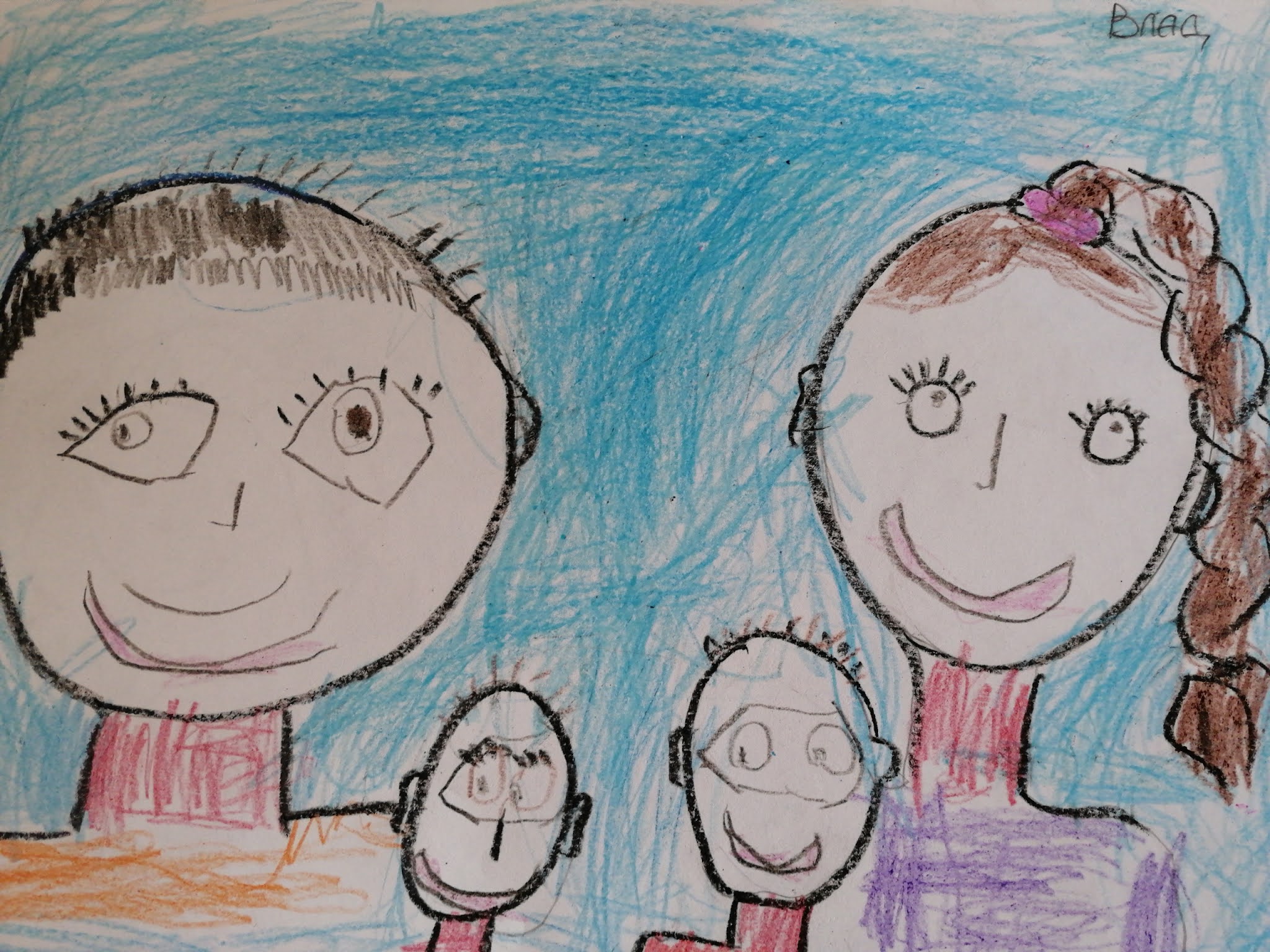 Как нарисовать портрет семьи