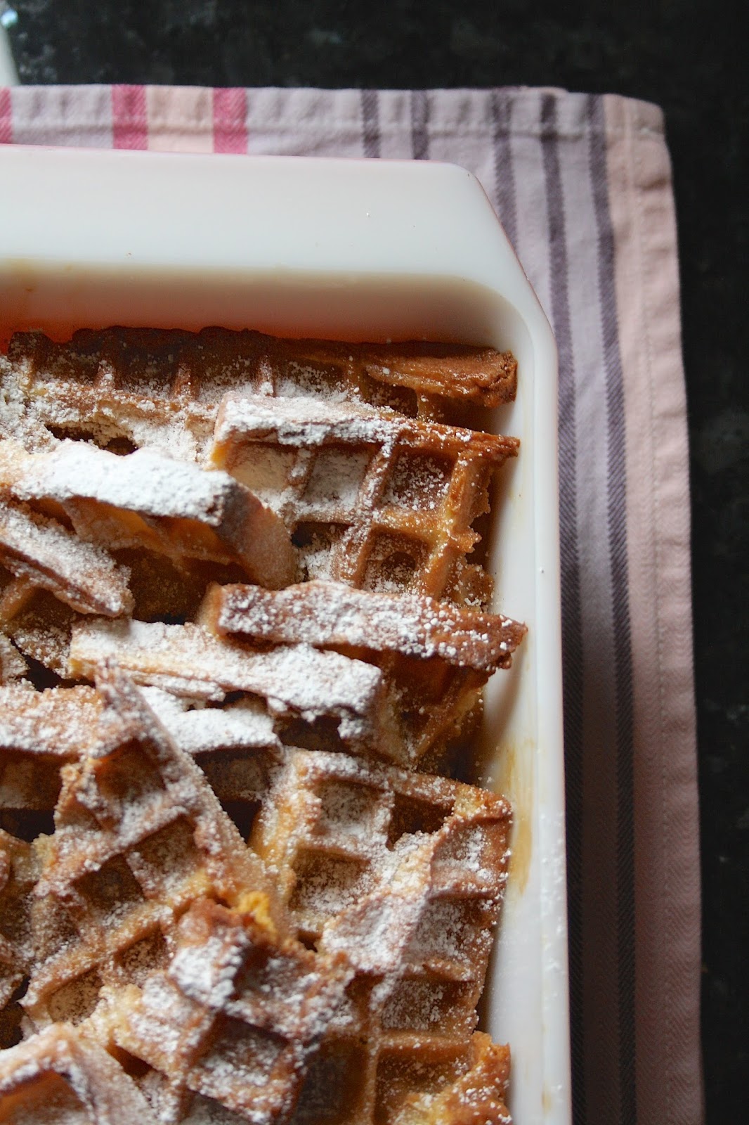HALF A POT OF CREAM Toffee Apple Waffle Pudding