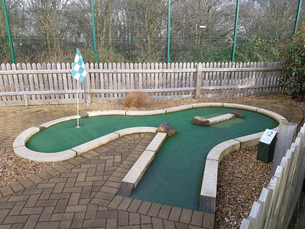 The Ham and Egger Files Minigolf at Dobbies Garden Centre in Peterborough