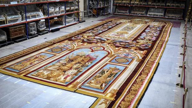 alfombra, tapiz, Louis-Philippe, Notre Dame, 1843, incendio, secado y restauración
