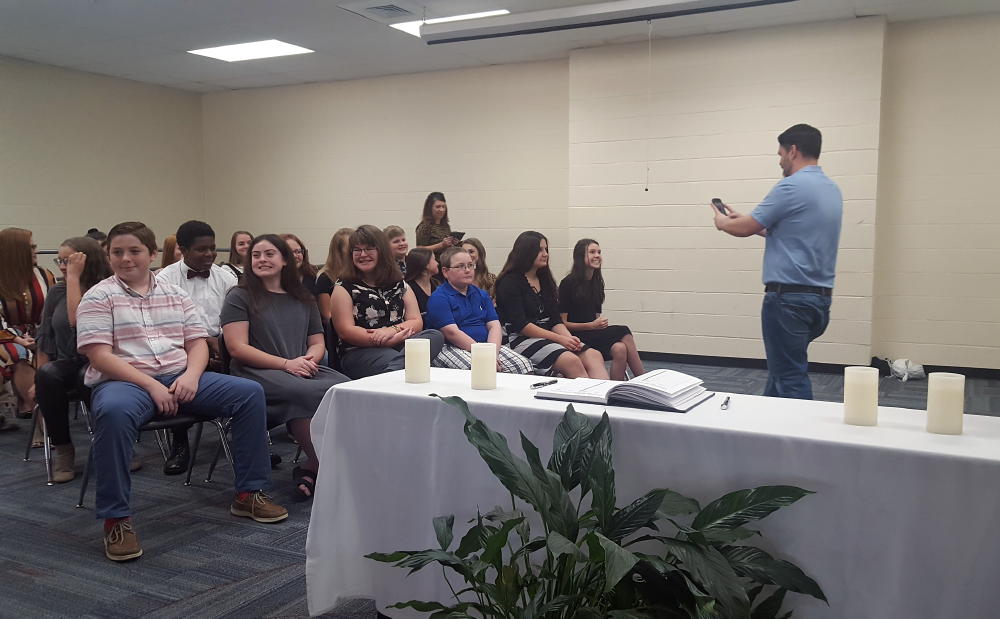 Clarks Parker Inducted in Bauxite Middle School Honor Society Today