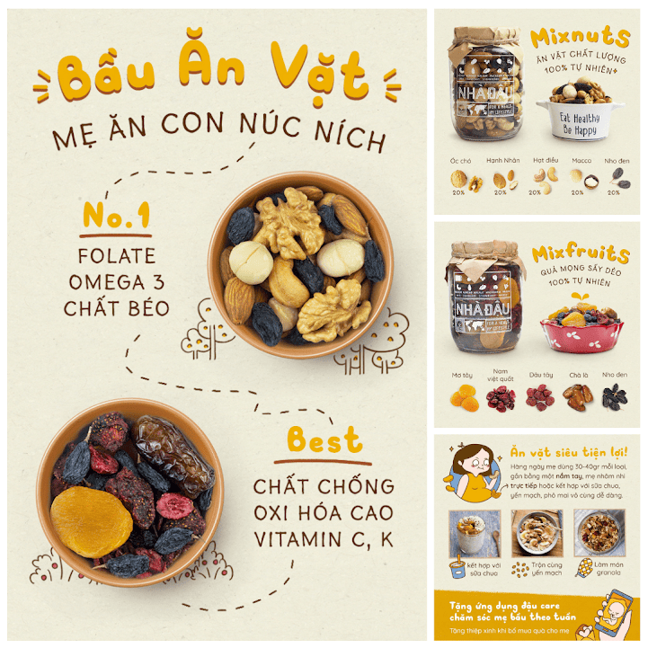 [A36] Tăng cường dinh dưỡng cho Mẹ Bầu 6 tháng nhờ các loại hạt sau