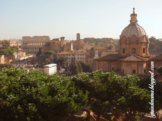 Vista do alto do Palácio Veneza em Roma