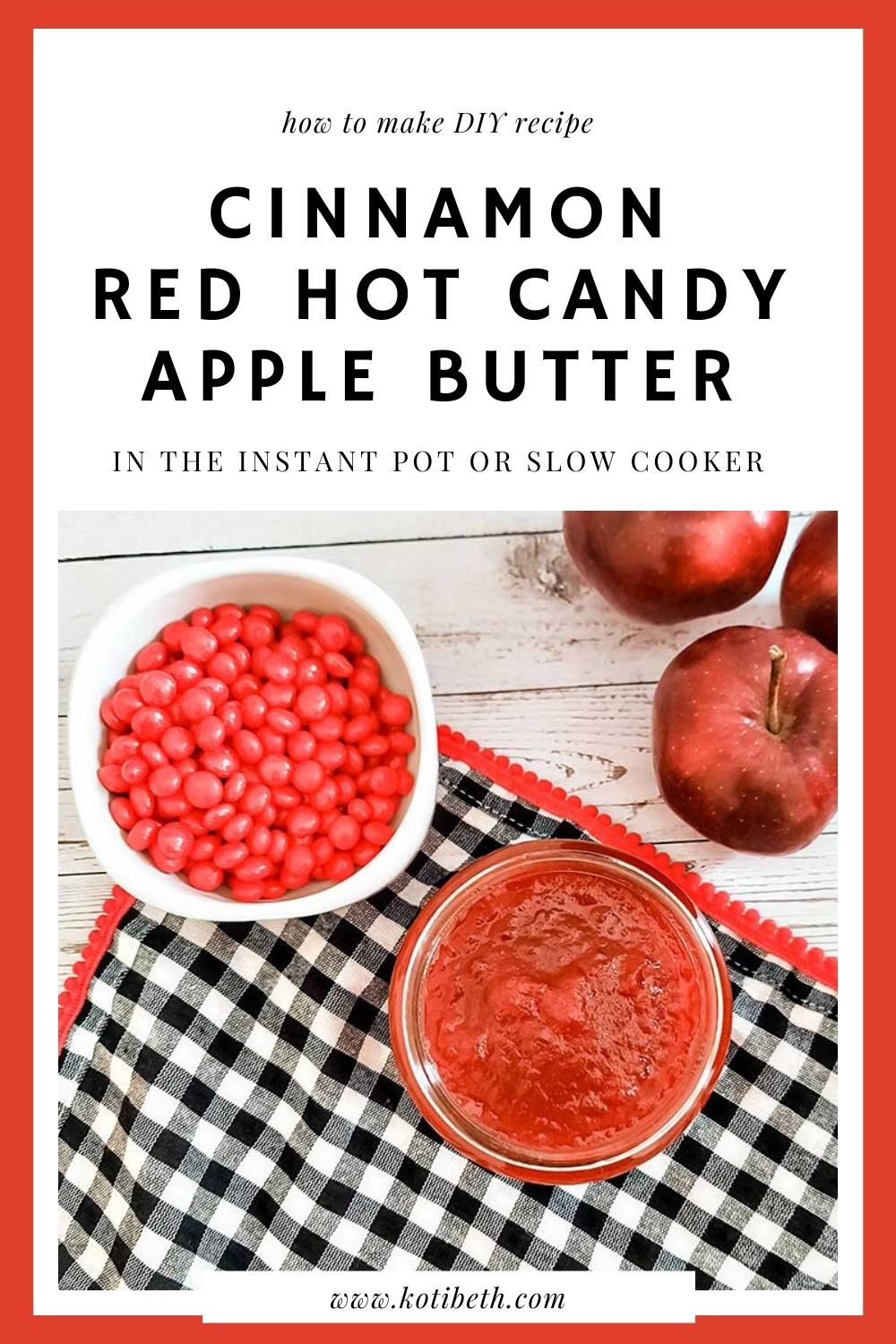 Easy Instant Pot Apple Butter With Cinnamon Red Hots (With Crock Pot