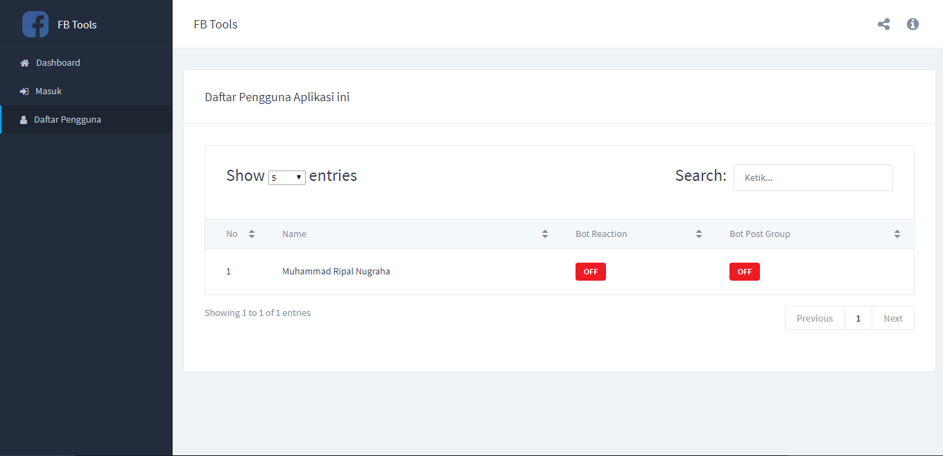 FACEBOOK TOOLS Script Reponsive Rapih dan Mudah Terbaru | Demo