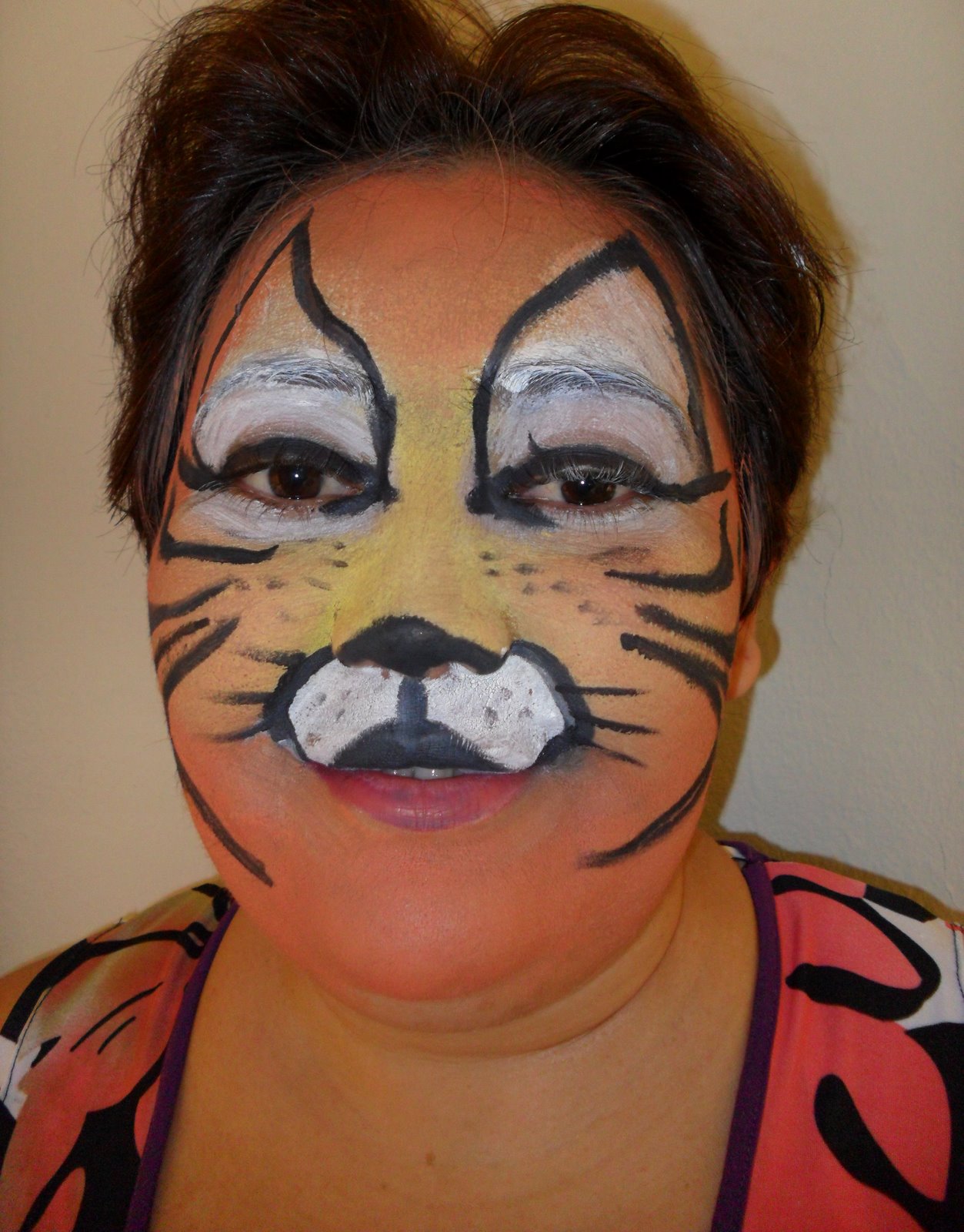 TIA LENA RECREAÇÕES: pintura de rosto tigre