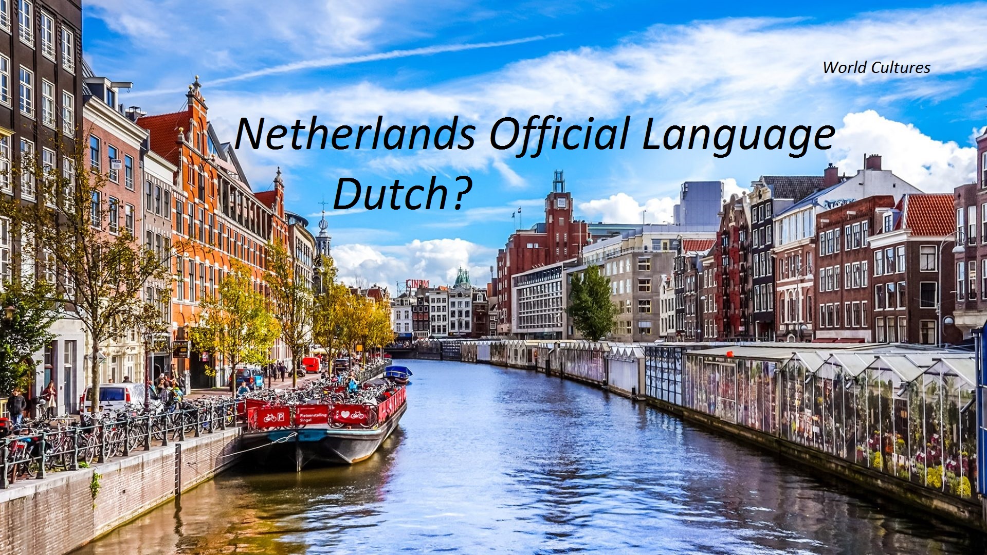 Netherlands official Language - WORLD CULTURES