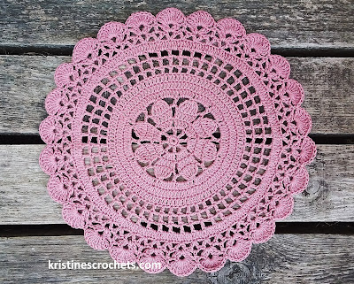 KristinesCrochets : Tea Rose Doily - Free Crochet Pattern