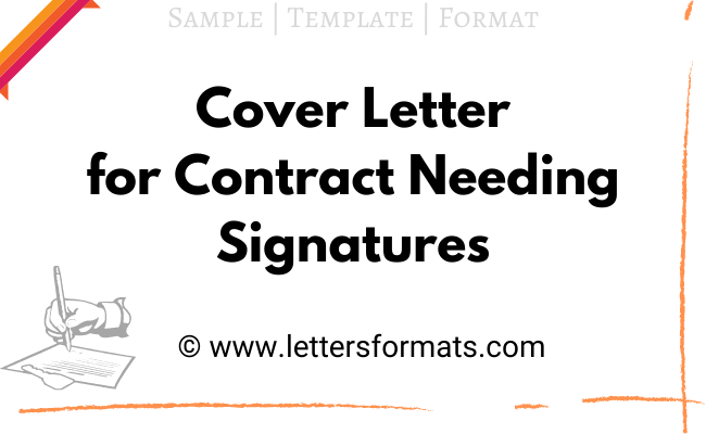 cover letter for signing agreement