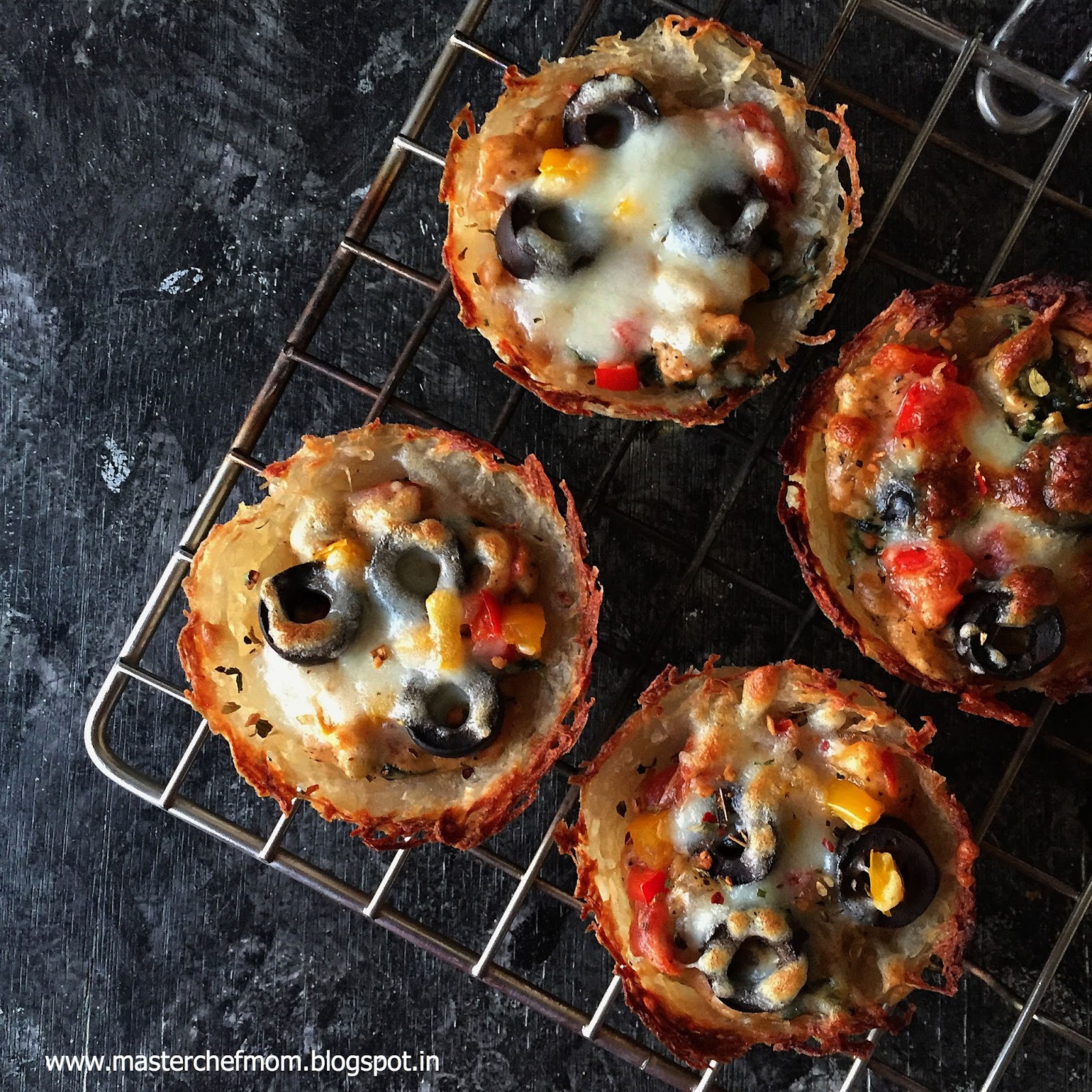 MASTERCHEFMOM Mini Hash brown Quiche ( Eggless) How to make Eggless