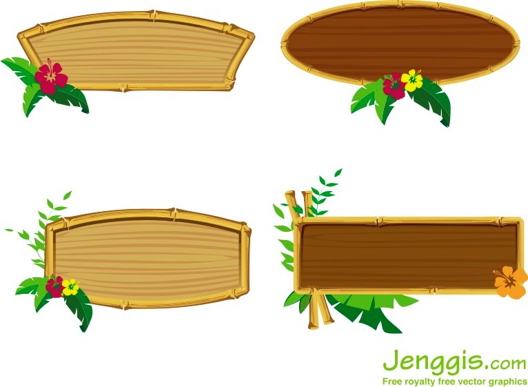 Free Download CorelDraw Vektor : Free Download Bamboo Frame Set Vektor