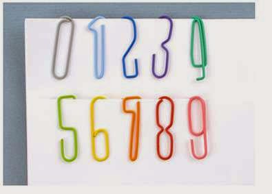 Number shape Paper clips to add some fun while reading 