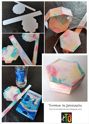 Paso a paso caja hexagonal de Tutorial de Artesania