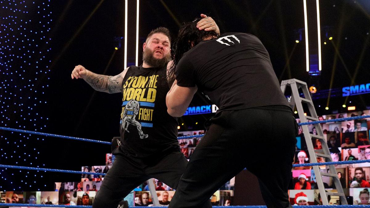 Kevin Owens and Roman Reigns on WWE SmackDown Live