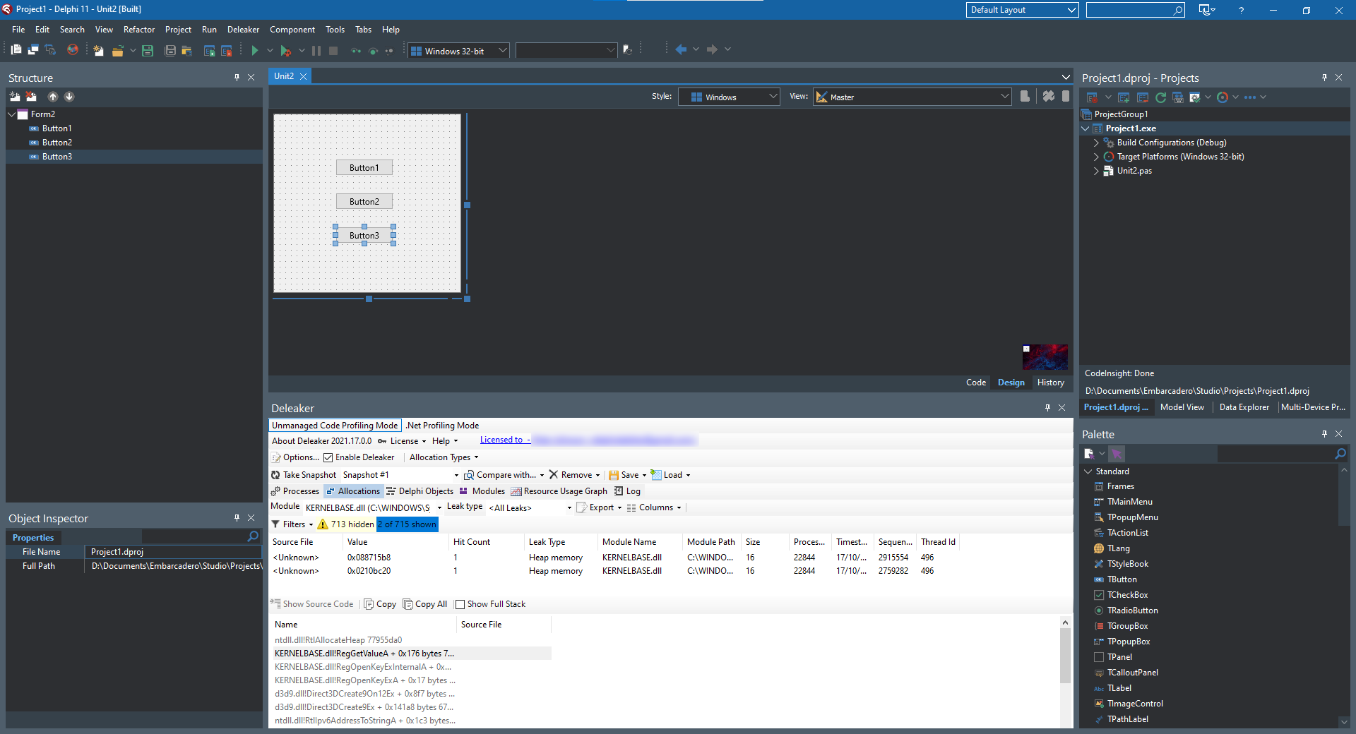 Focus On Deleaker a Delphi, C++ & C Memory Leak Detector