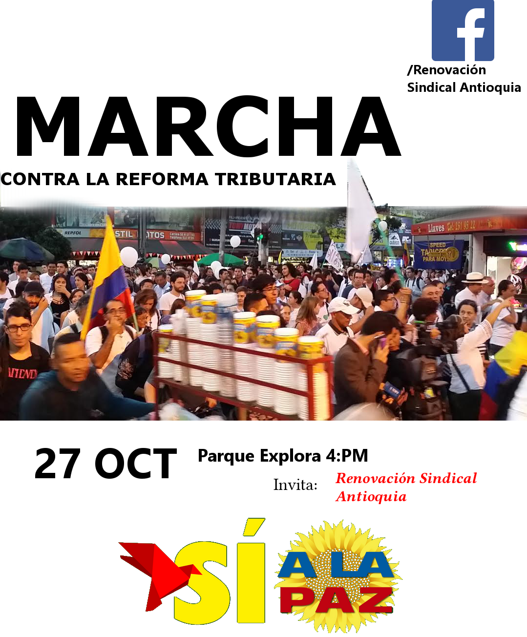 Marcha contra la Reforma Tributaria.
