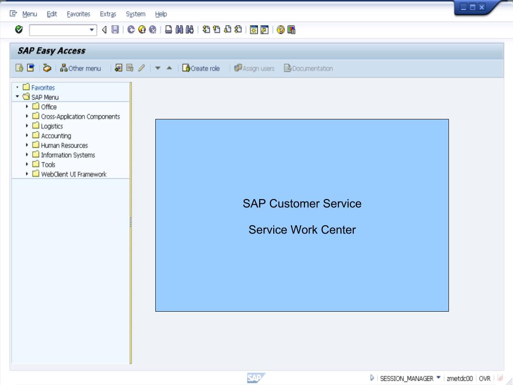 SAP Froggy s SAP Sharing Customer Service Service Work Center SAP Froggy s SAP Sharing Customer Service Service Work Center