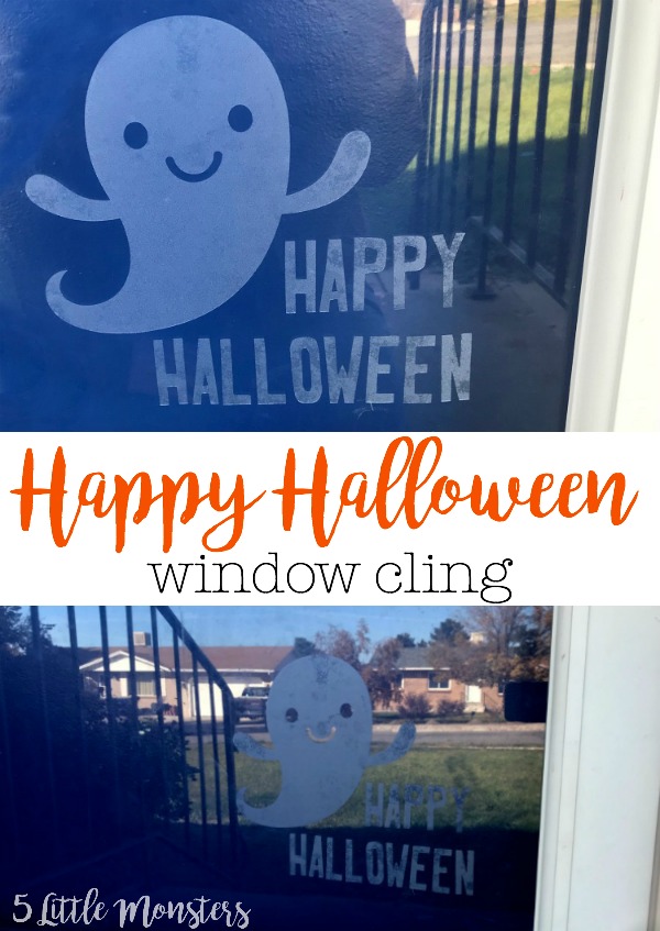Cricut Window Cling for Halloween