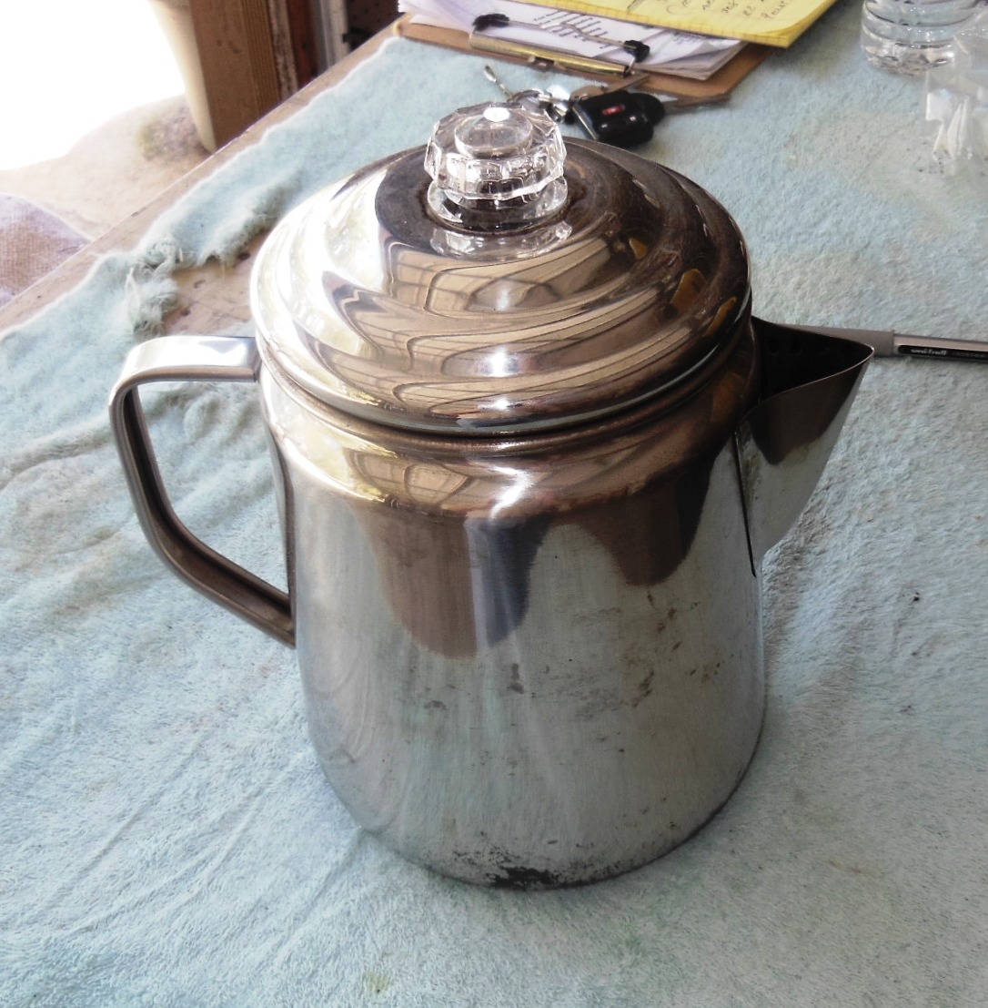 Living Prepared Camp Stove Coffee Pot, Percolator Type