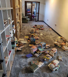 Many books in a mess Many books in a mess