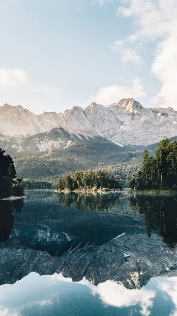 HD Wallpaper Lake, Landscape, Mountain, Reflection, Trees