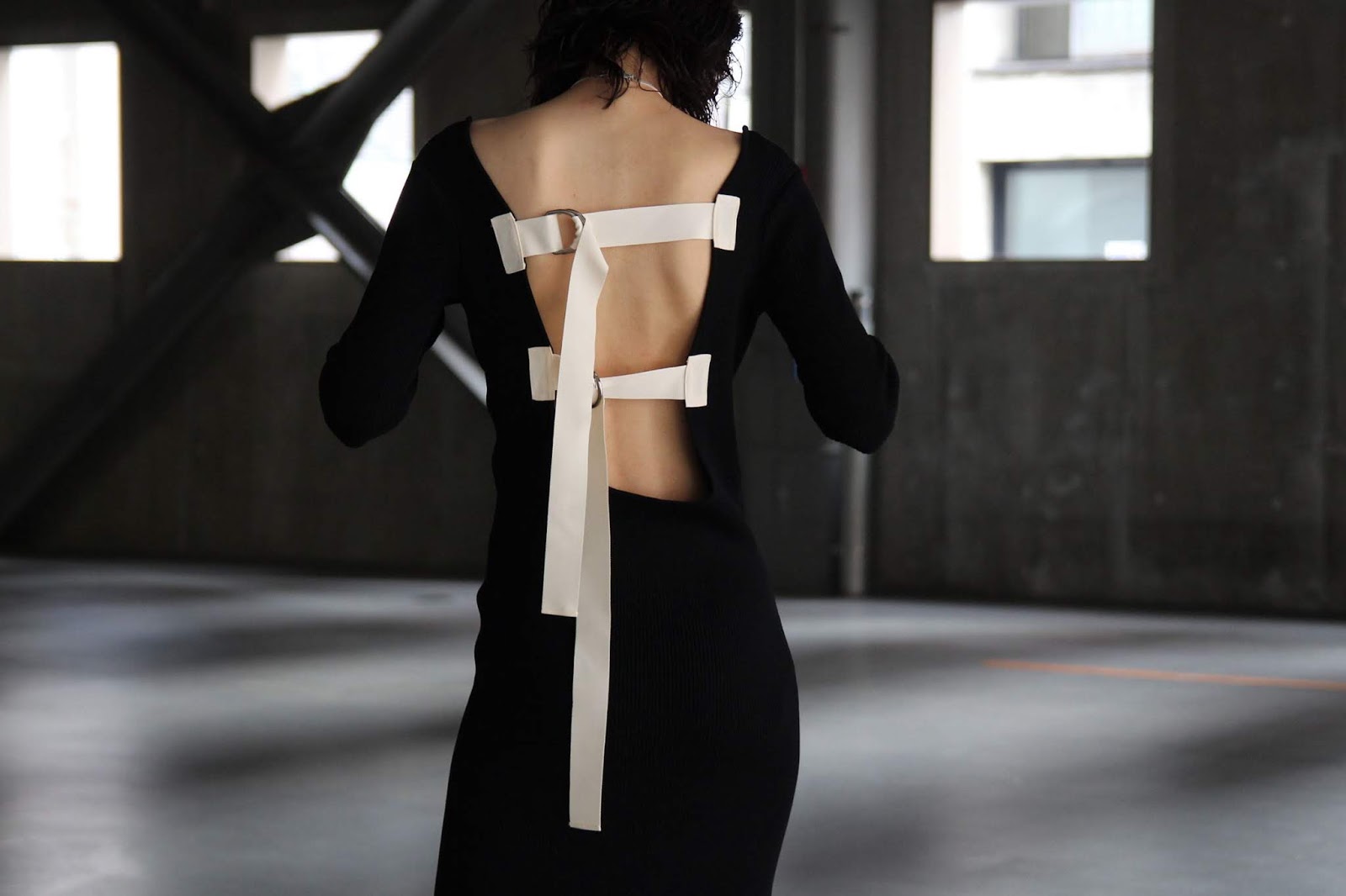 LEINWANDE 新品 belted knit long dress | angeloawards.com