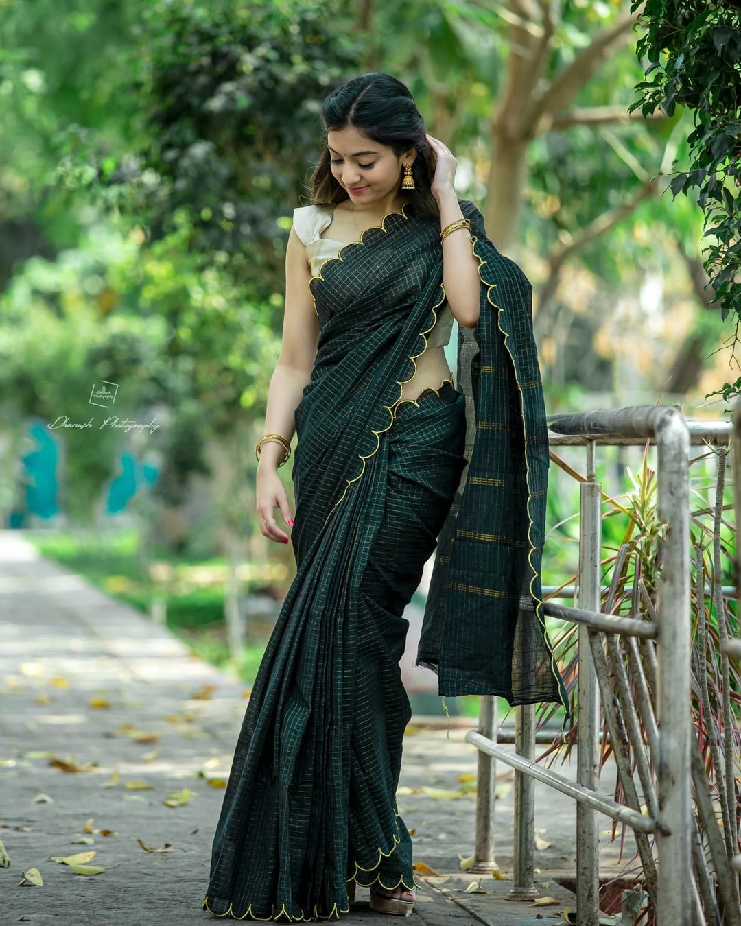 Athmika Sumithran - Made By Chennai Model Latest Black Saree Photos