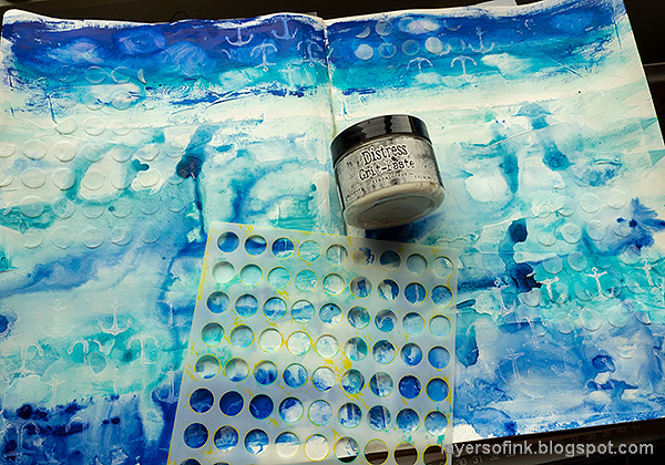 Layers of ink - Always Hope Seascape Art Journal Page Tutorial by Anna-Karin Evaldsson.