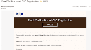 CSC New Registration Email OTP