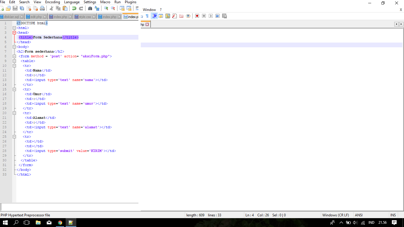 bobbyvalentino: Tutorial Membuat Form Sederhana PHP