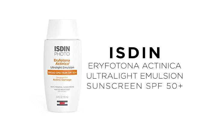 ISDIN Eryfotona Actinica Ultralight Emulsion Sunscreen SPF 50+  | Best Sunscreen for Everyday Use and to Keep Your Skin Sun Protected | NeoStopZone
