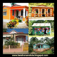Casas tropicales de los campos de la República Dominicana "Opinión"