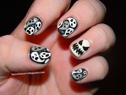 nails halloween nail face becca ghostie ghost nailart unas