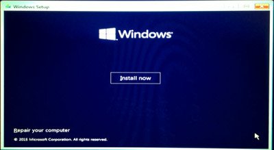 installer Windows 10 à partir de l'USB 2