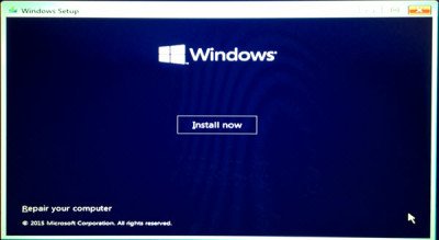 USB2からWindows10をインストールする