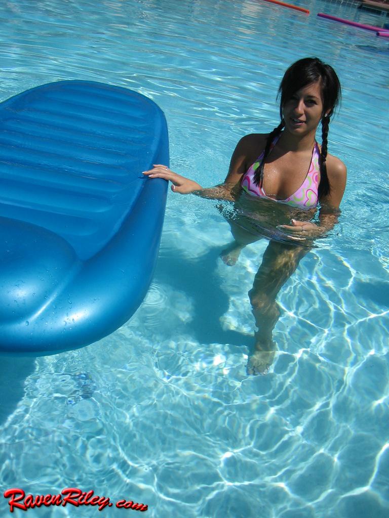 Raven Riley World Raven in the pool