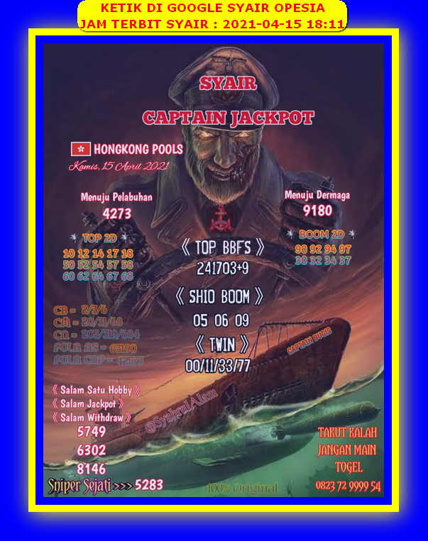 Syair Hk Hari Ini Kamis 15 April 2021 Opesia Official
