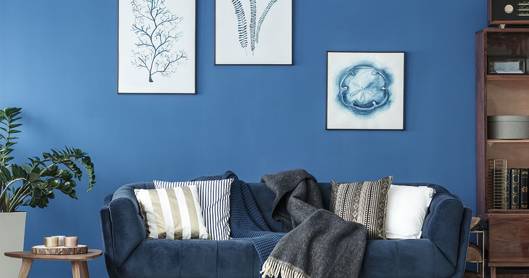 What are the colours go well with blue colour shades for your home