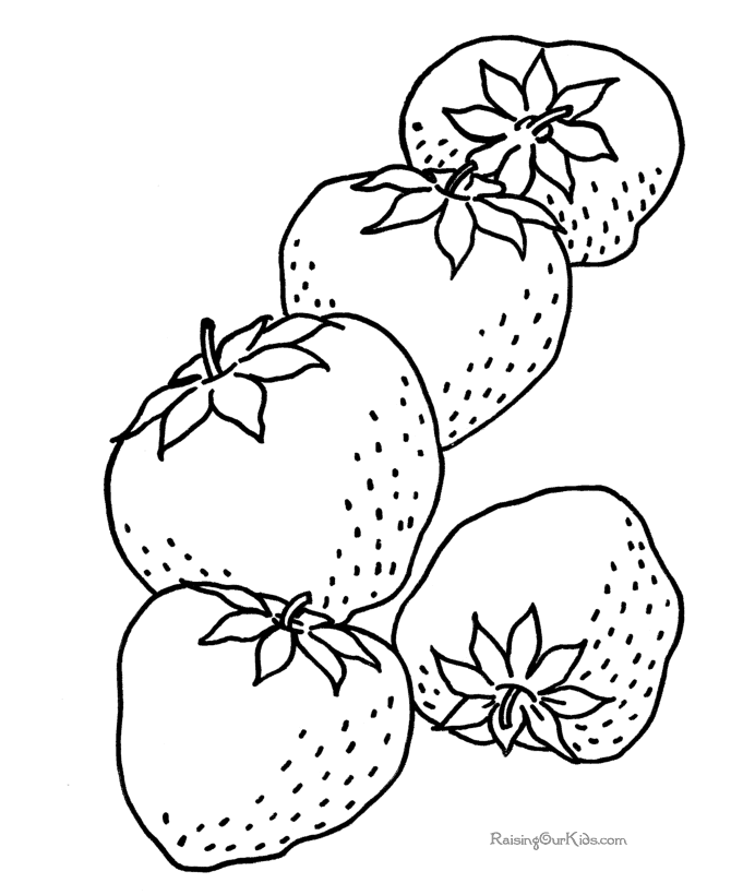 Fresh Strawberry Coloring Pages | Team colors