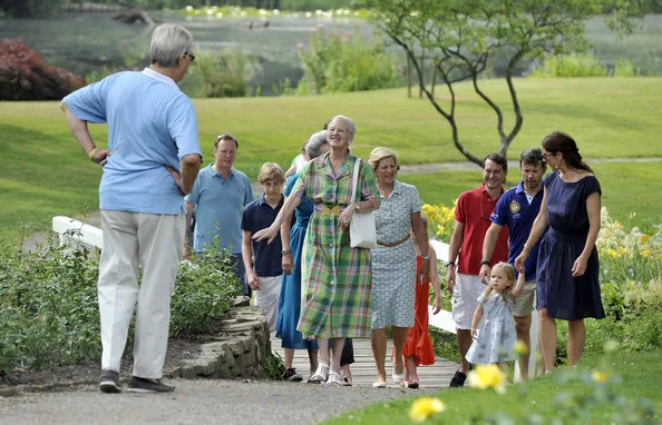 Crown princess Mary, Princess Marie posed for the media at the annual photo session at Grasten Slot