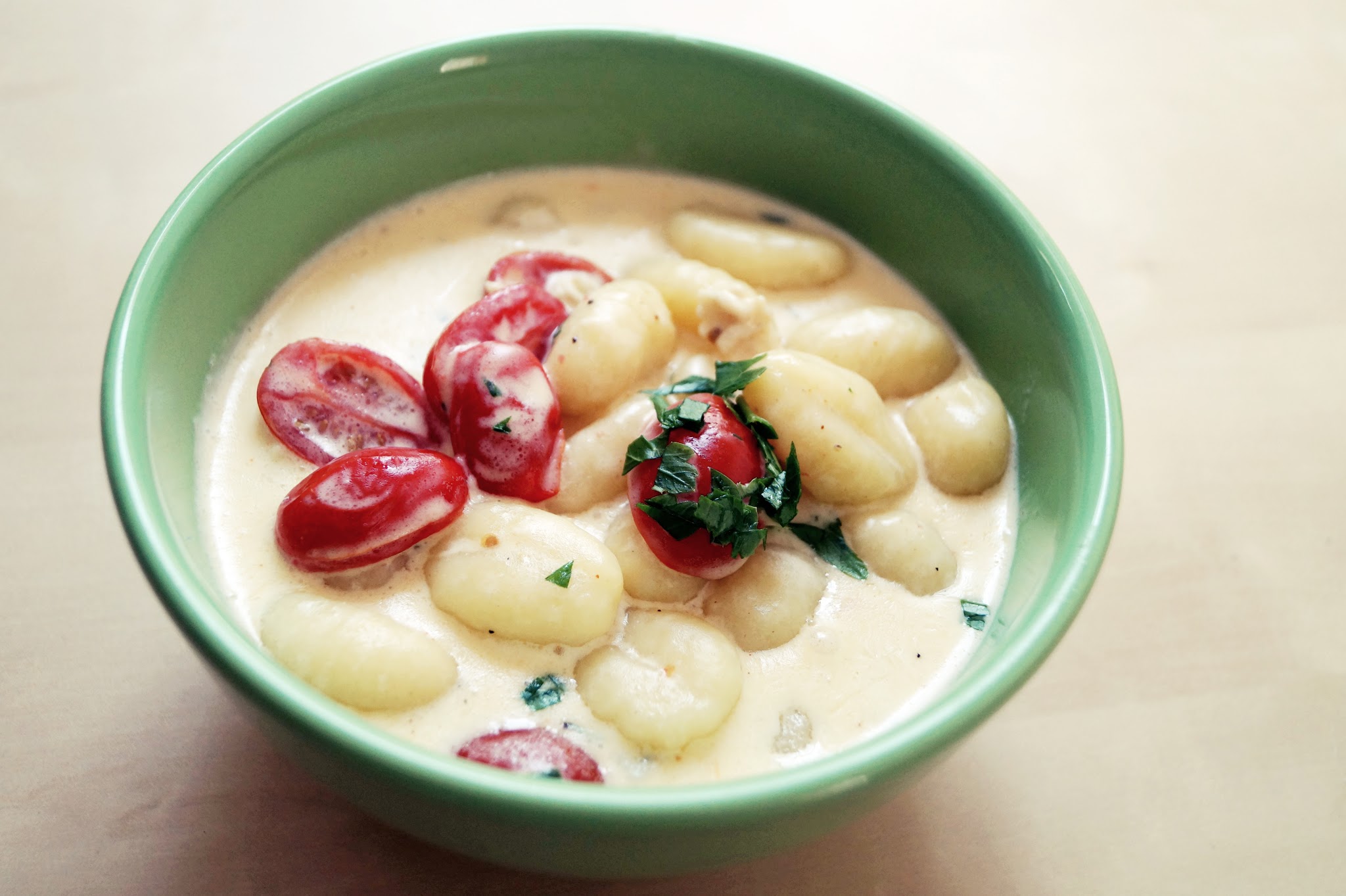 Gnocchi mit Gorgonzola-Tomaten-Soße