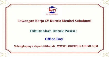 Lowongan Kerja CV Kurnia Meubel Sukabumi Terbaru 2020