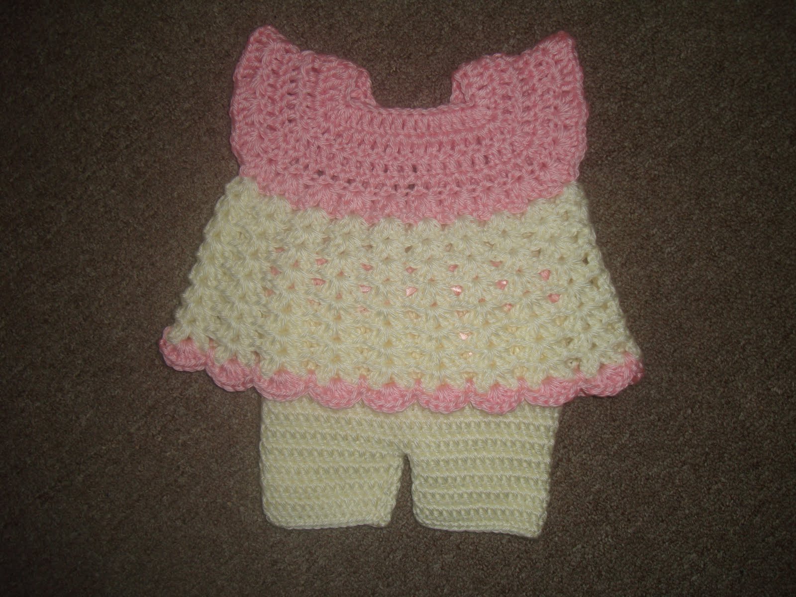 Crochet Crazy Mama 2Piece Baby Girl Outfit