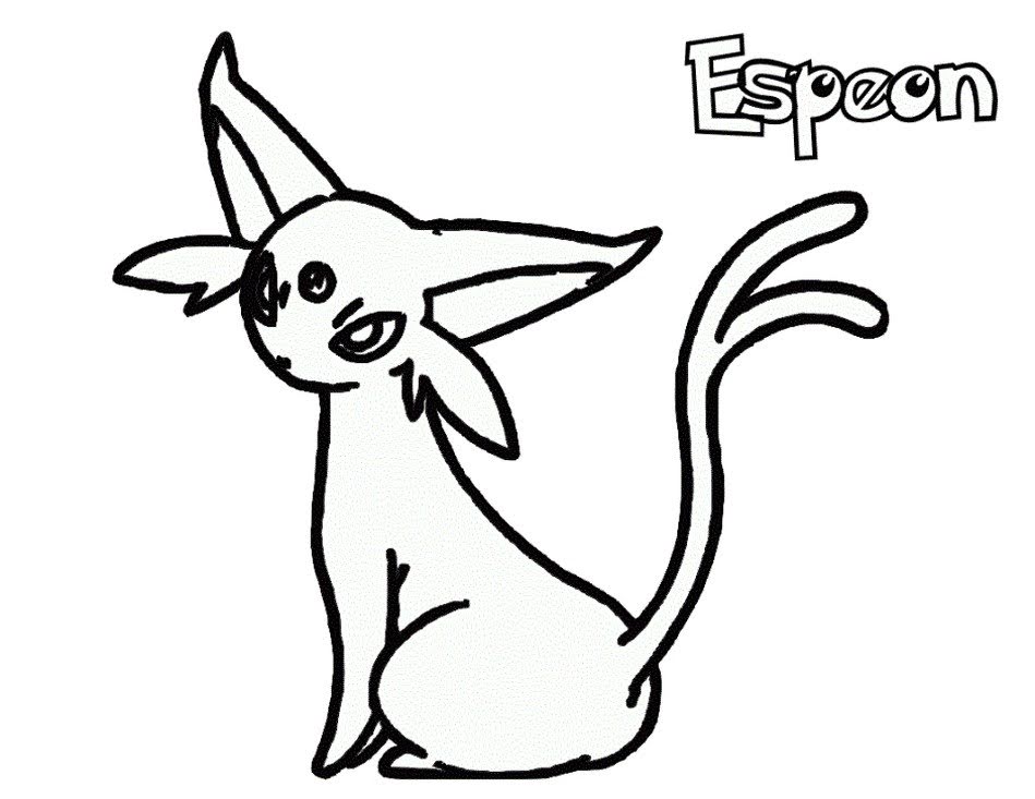 Pokemon Espeon Coloring Pages - Free Pokemon Coloring Pages