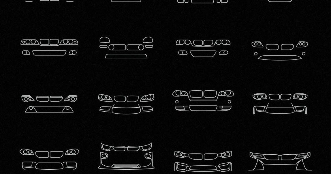 Beemer Lab: BMW Front Outline / Silhouette Gallery - All Models