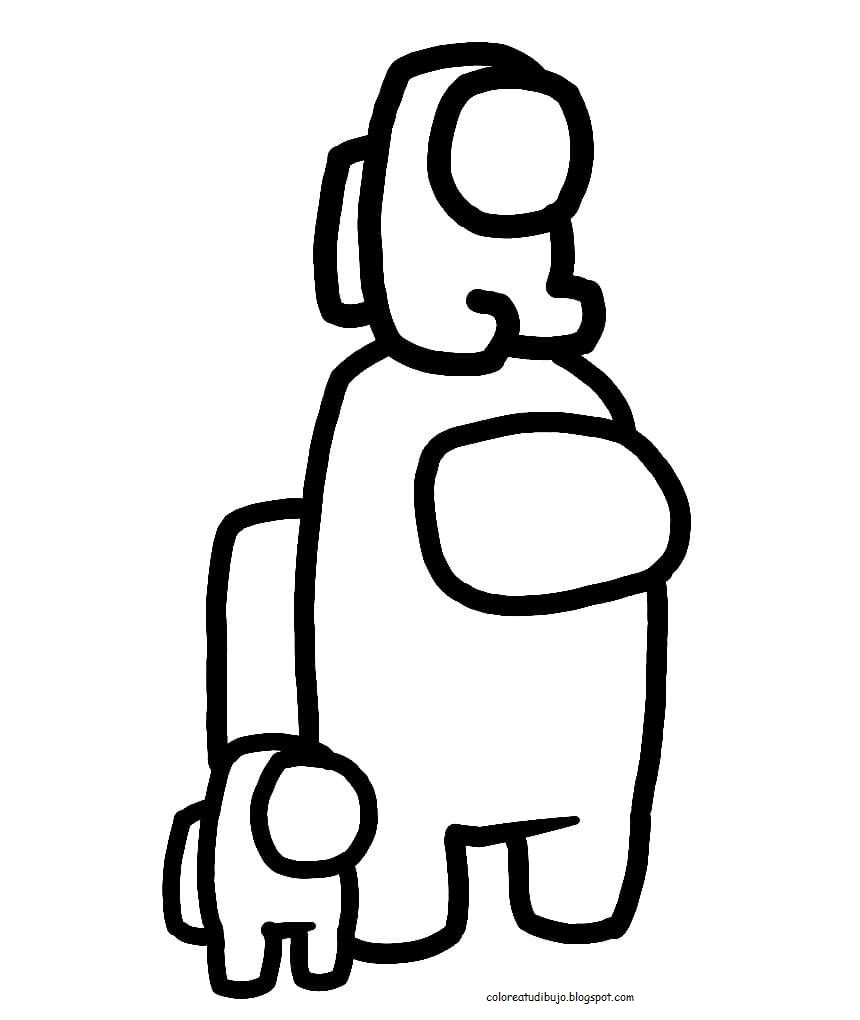 🤫Among Us para colorear y pintar👨‍🚀 COLOREA TUS DIBUJOS
