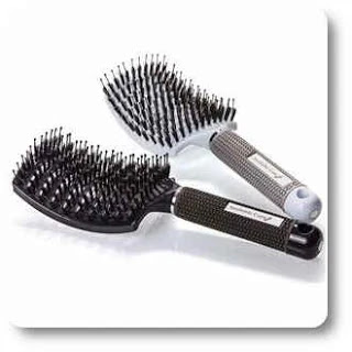 Boar Bristle Hair Brush Curved and Vented by Ineffable Care